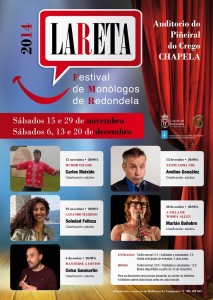 Nova edición do LARETA, festival de monólogos de Redondela