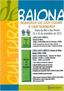 Baiona celebra a súa tradicional romaría de San Cosme e San Damián